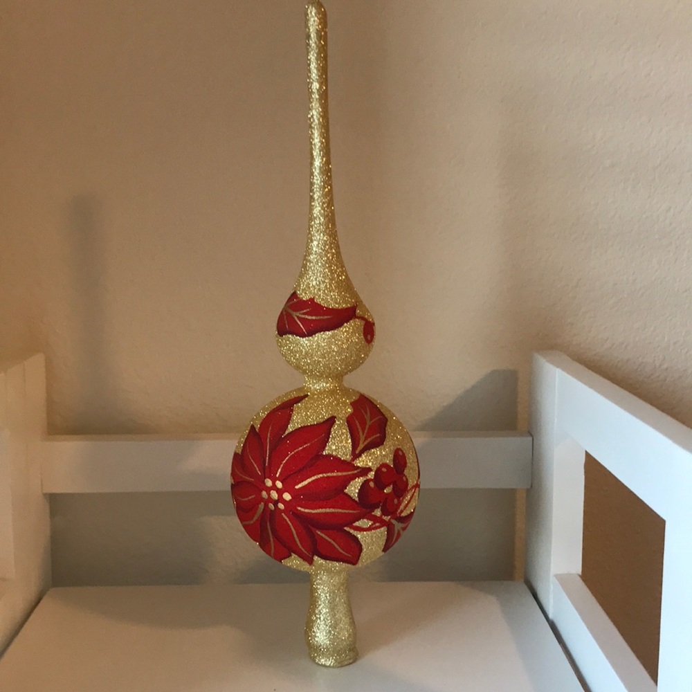 Chrismas Tree Topper Finial —Blown glass